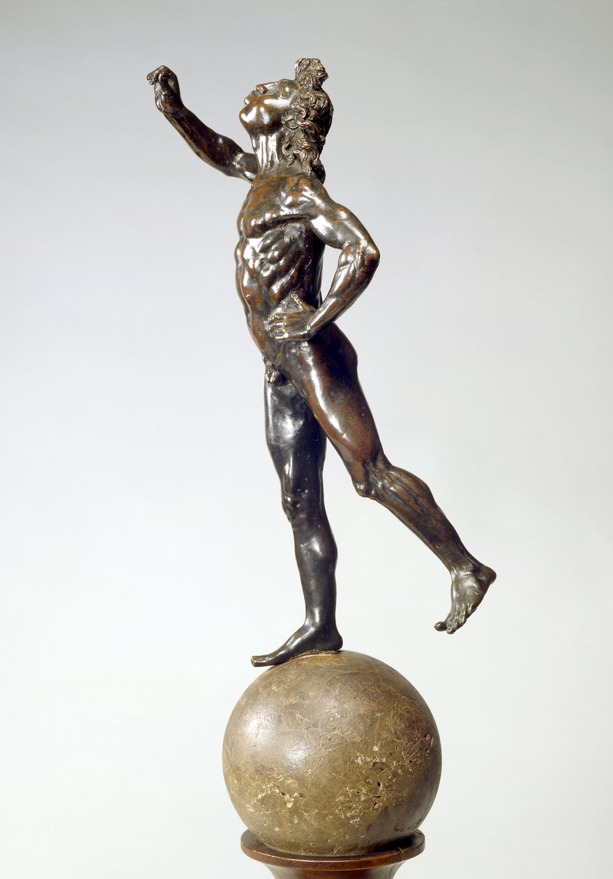 Mercury Taking Flight, ca. 1515 (kobberlegering, breccia og tre) av Giovanni Francesco Rustici