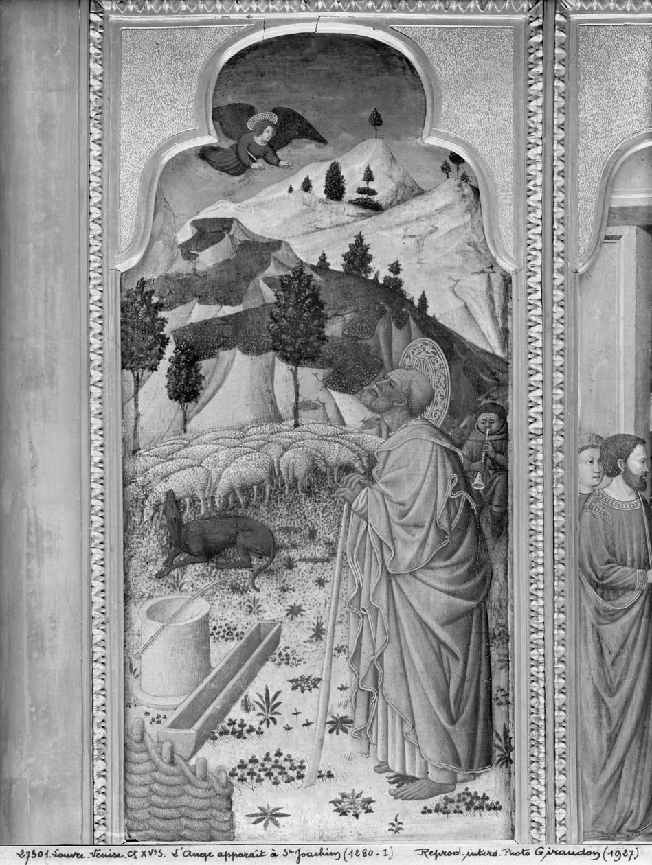 Cycle of the Life of the Virgin, Annunciation to Joachim, ca. 1445 (olje på poppelpanel) av Giovanni Francesco da Rimini