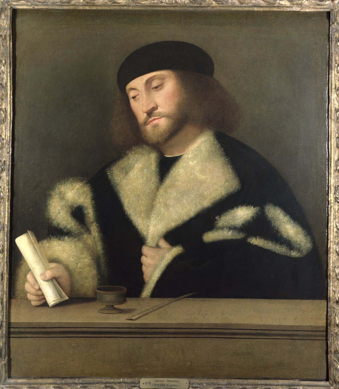 Portrett av en mann av Giovanni de Busi Cariani