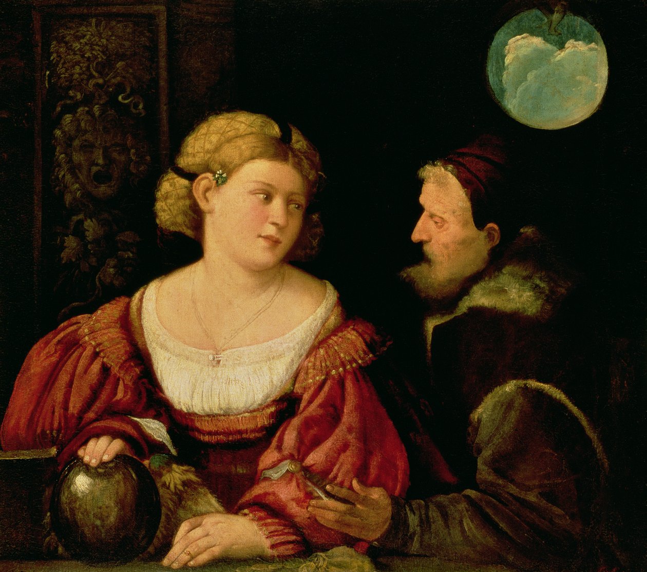 Forførelse (allegori om ungdom og alder) ca. 1515 av Giovanni de Busi Cariani