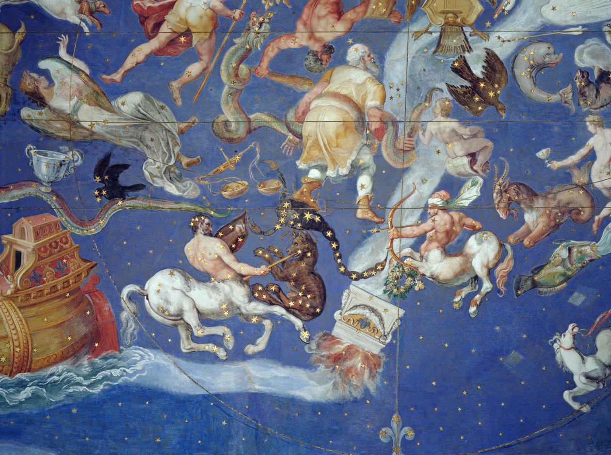 Astrologisk tak, i Sala del Mappamondo av Giovanni de Vecchi