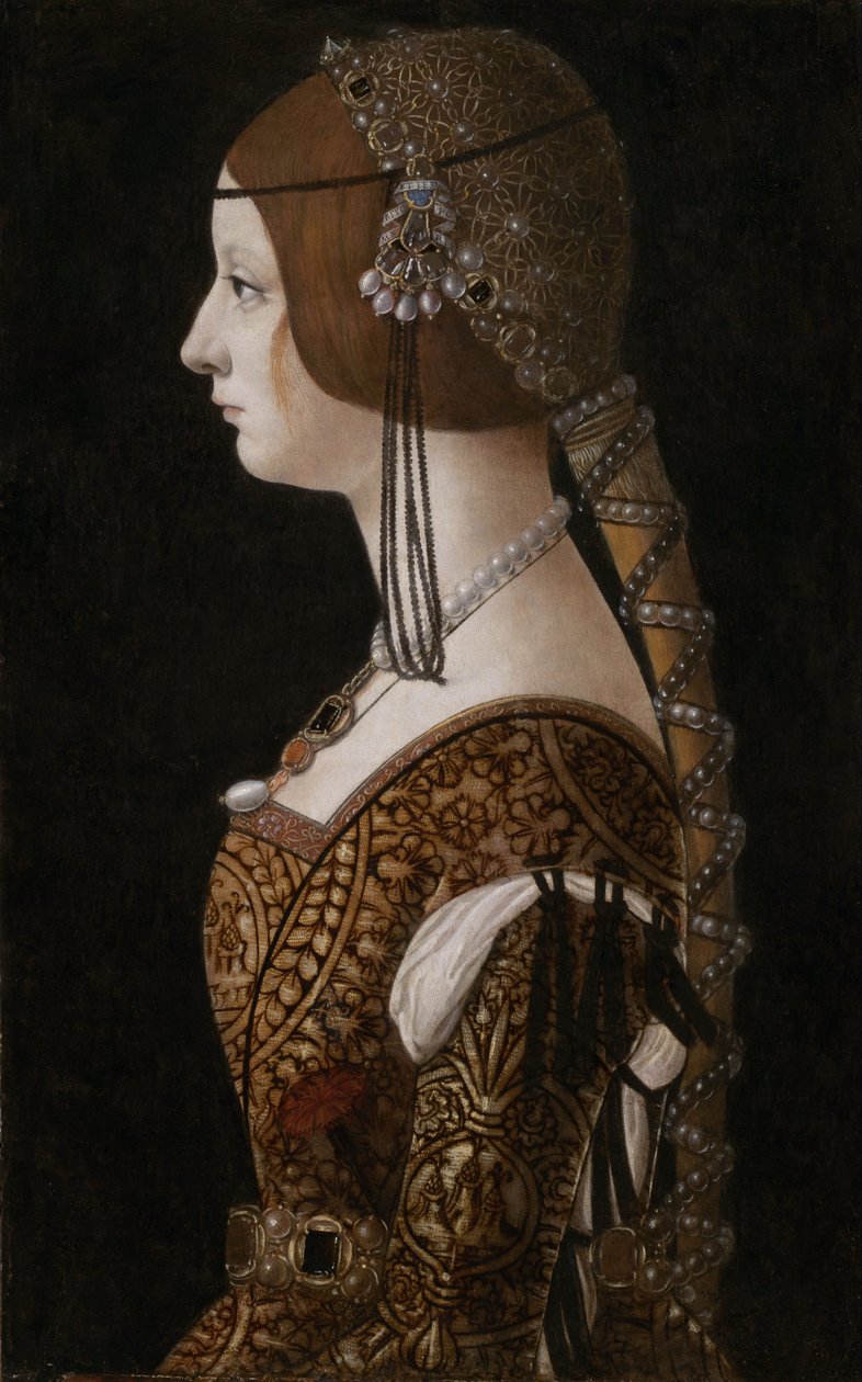 Bianca Maria Sforza av Giovanni Ambrogio de Predis