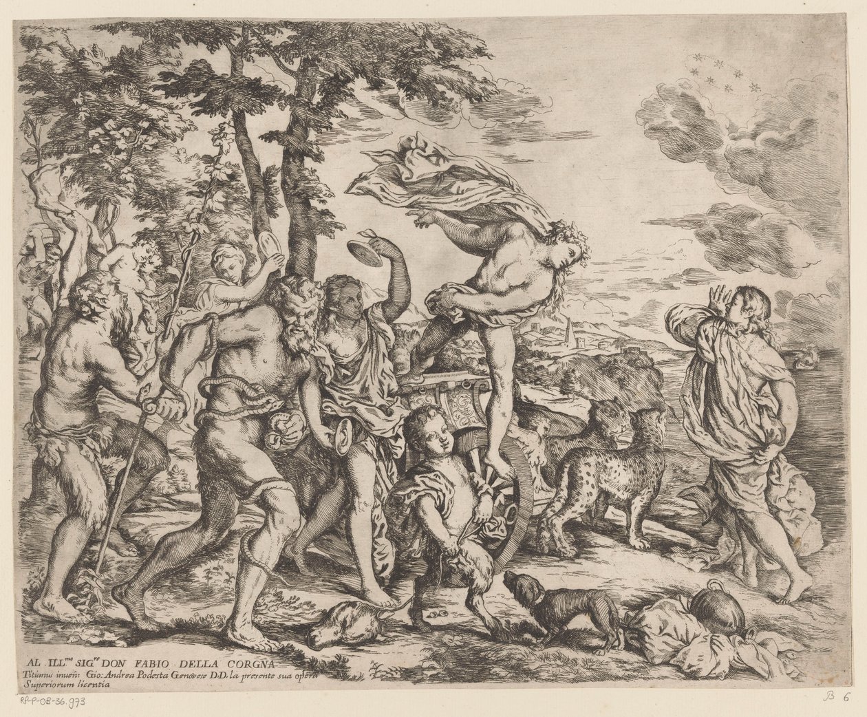 Bacchus møter Ariadne på Naxos av Giovanni Andrea Podesta