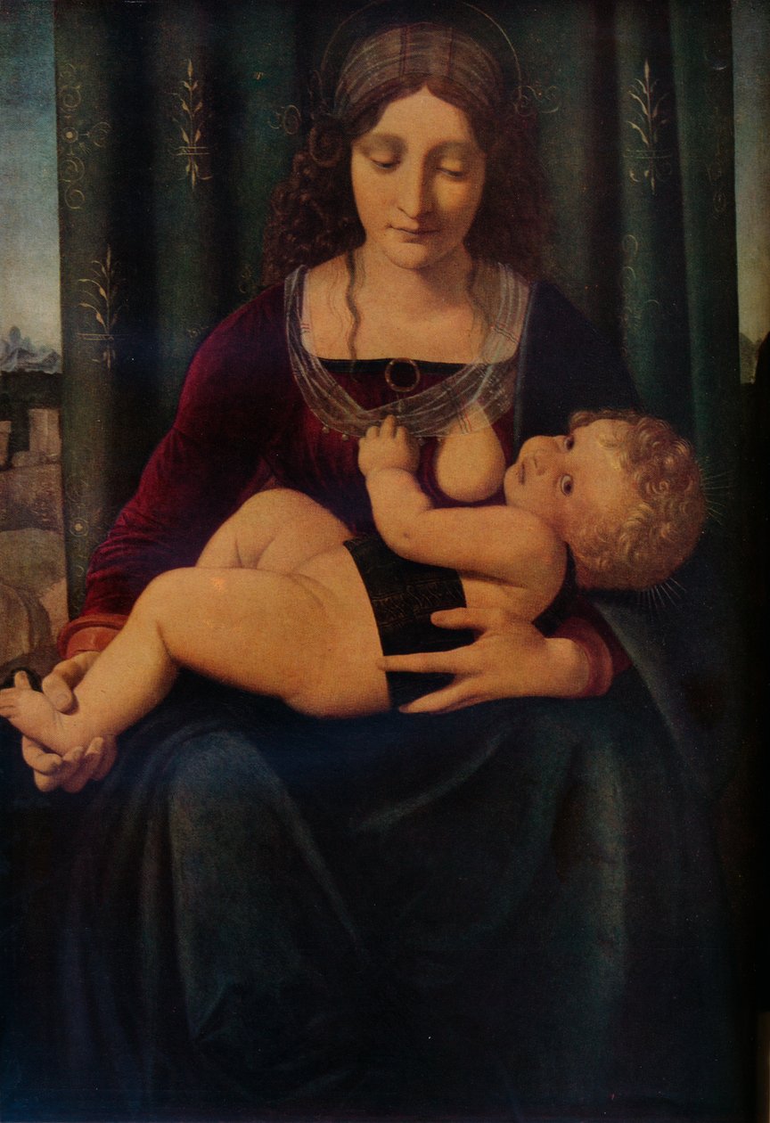 Jomfruen og barnet, c1493-9 av Giovanni Antonio Boltraffio