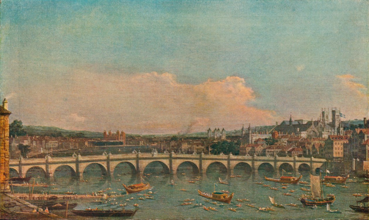 Westminster Bridge, c1746 av Giovanni Antonio Canal