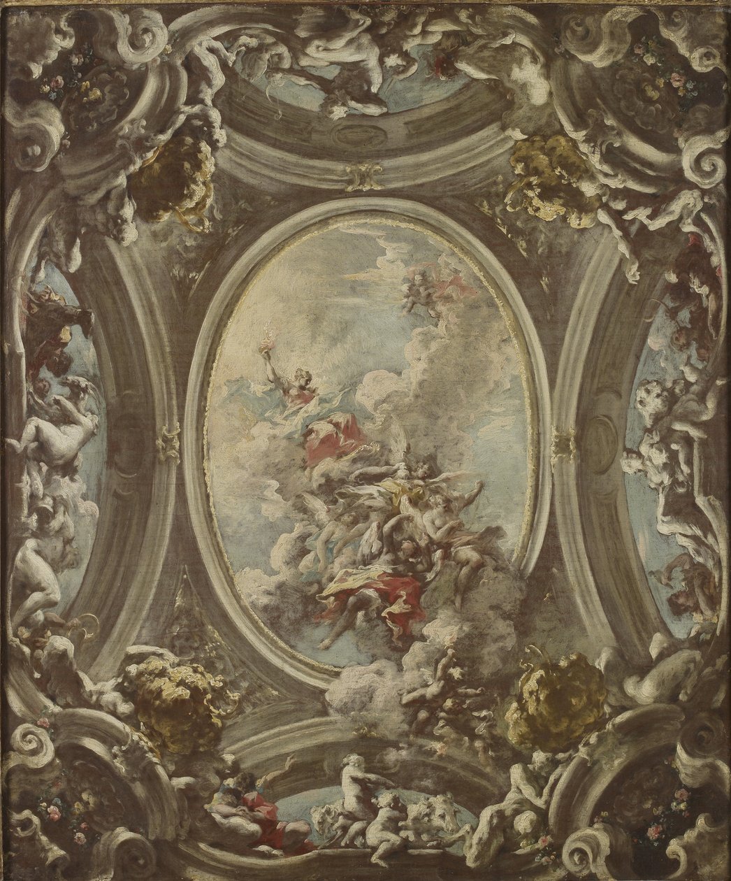 An Allegory of Dawn, 1736-37 av Giovanni Antonio Pellegrini