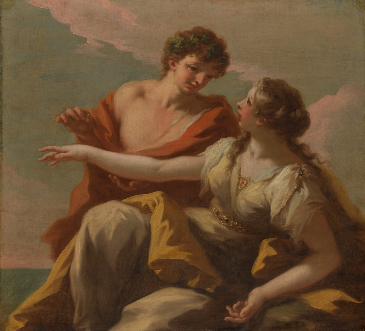 Bacchus og Ariadne, 1720-årene. av Giovanni Antonio Pellegrini