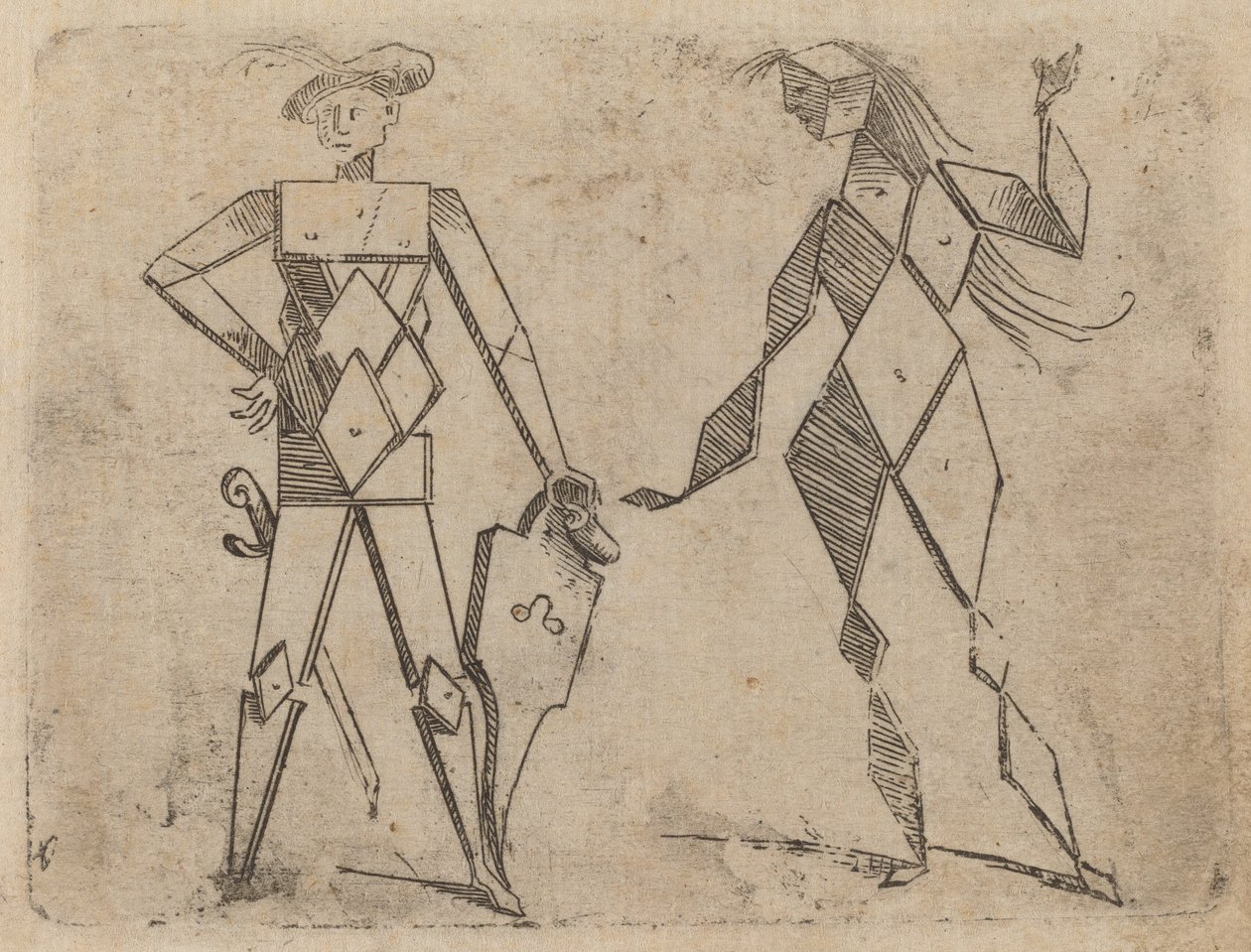 Fra "Bizarre of Various Figures" av Giovanni Battista Bracelli