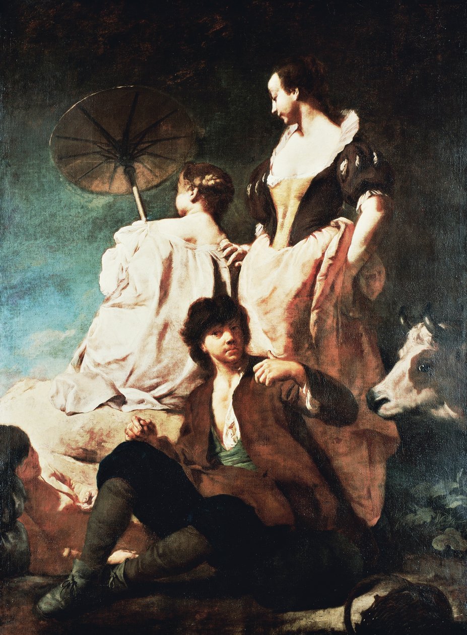 Idyll i fjæra av Giovanni Battista Piazzetta