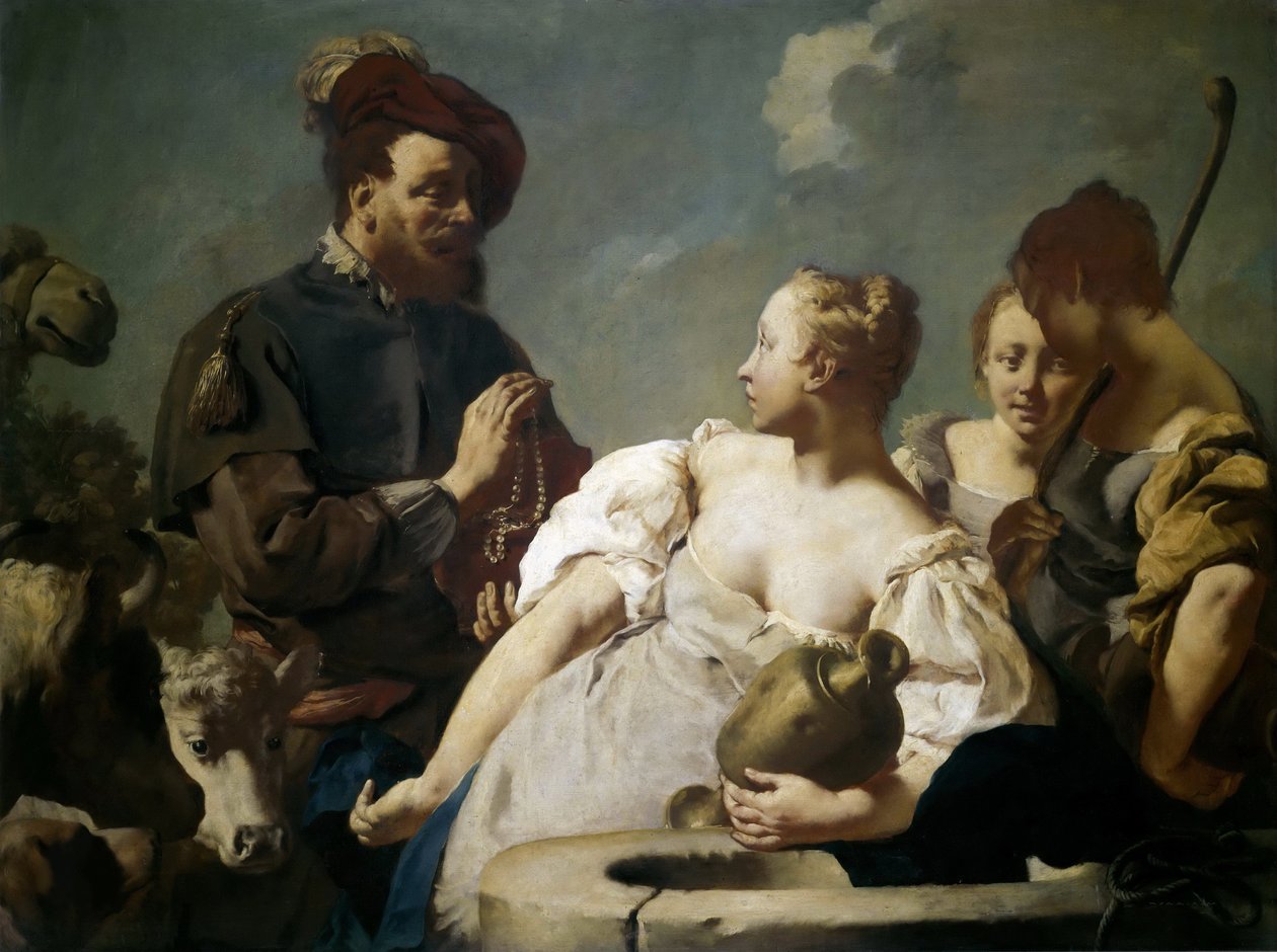 Rebecca ved brønnen, ca. 1740. av Giovanni Battista Piazzetta