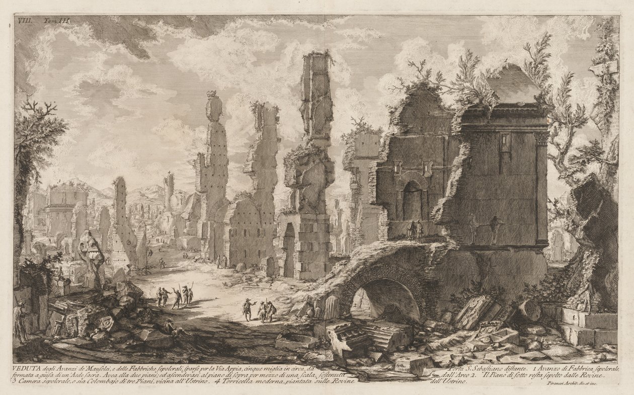 Antikviteter i Roma: The Appian Way av Giovanni Battista Piranesi