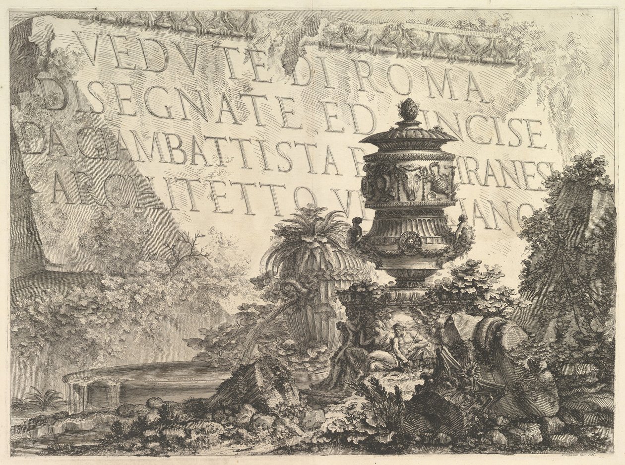 Frontispice tittelside, 1748. av Giovanni Battista Piranesi