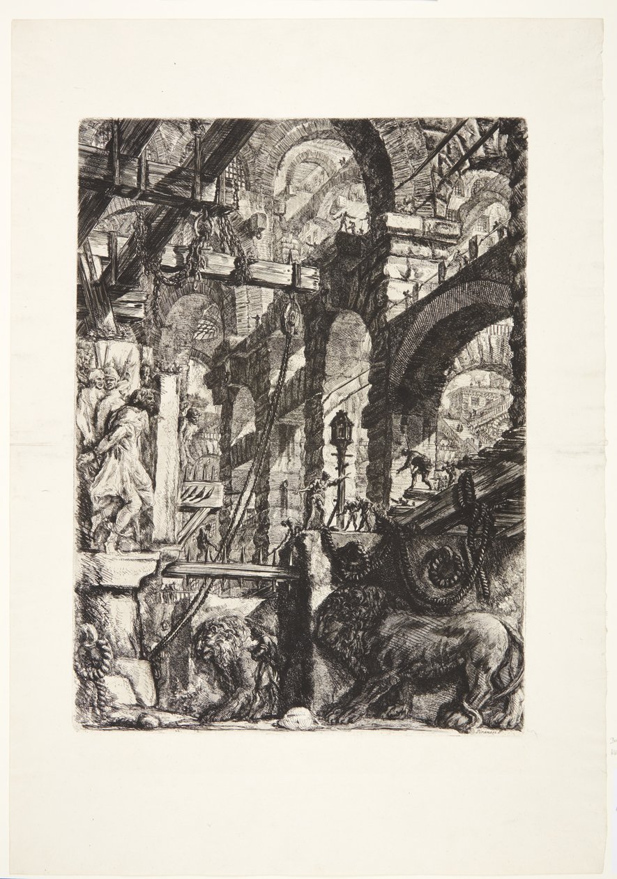 Løve-Bas-relieffer av Giovanni Battista Piranesi