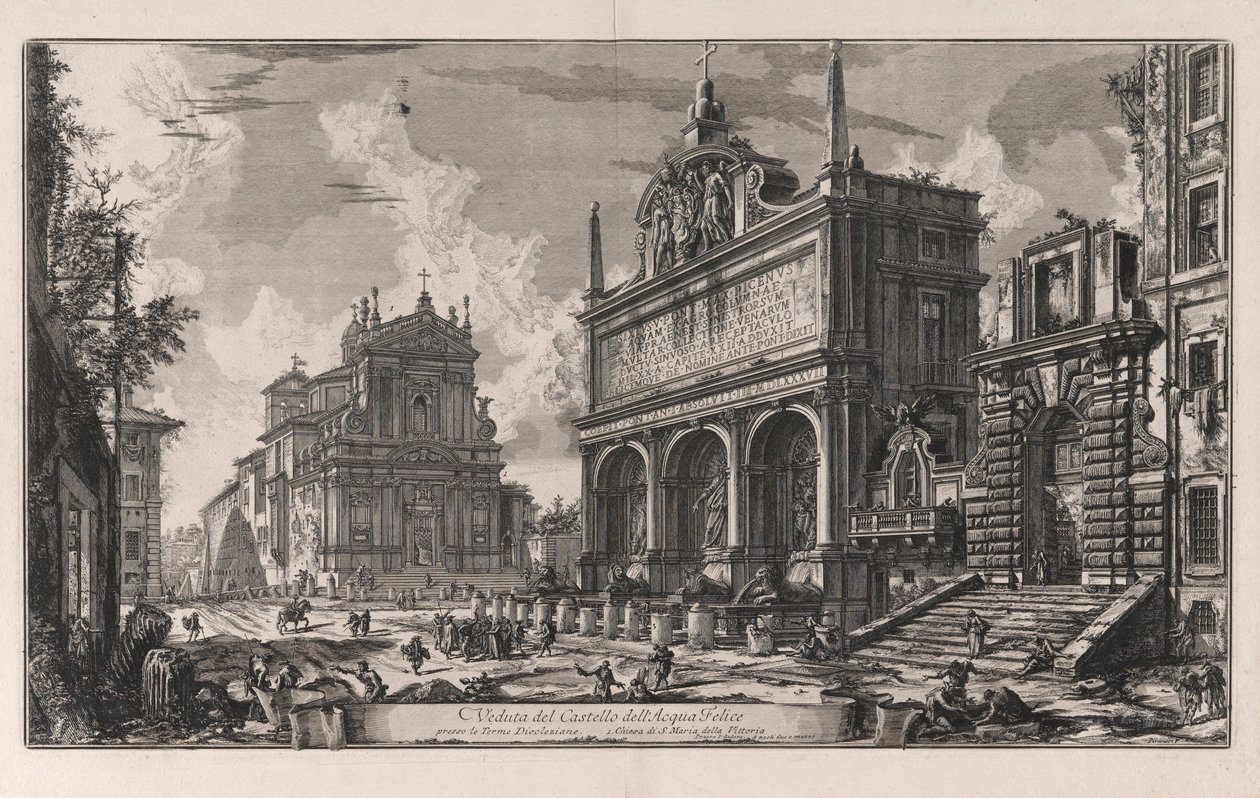 Utsikt over slottet i av Giovanni Battista Piranesi
