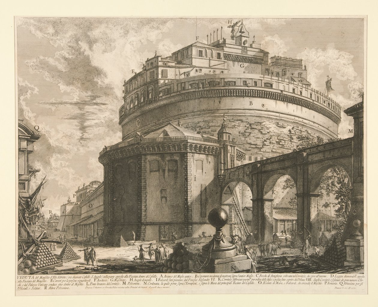 Utsikt over mausoleet d av Giovanni Battista Piranesi