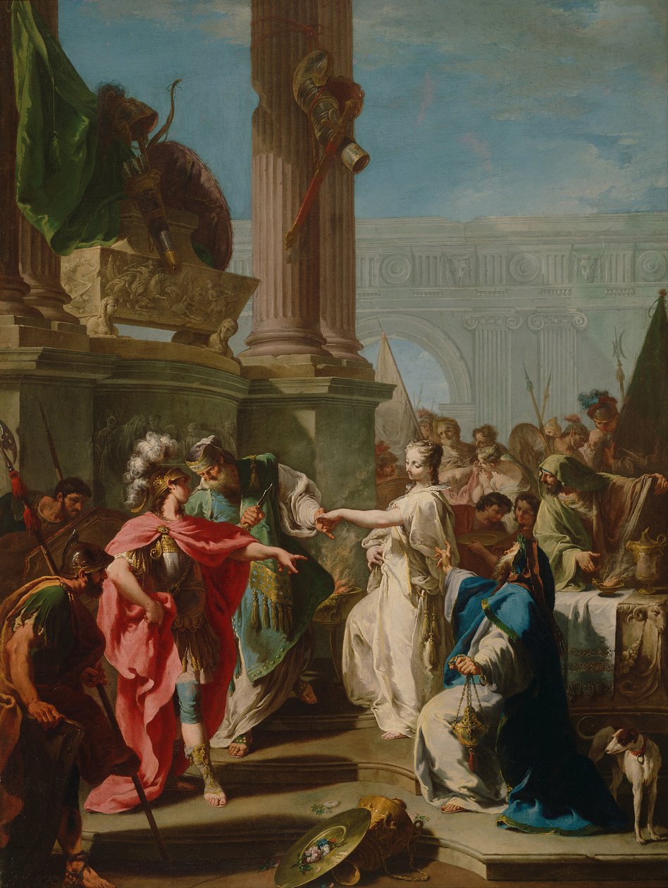 The Sacrifice of Polyxena, 1734 av Giovanni Battista Pittoni