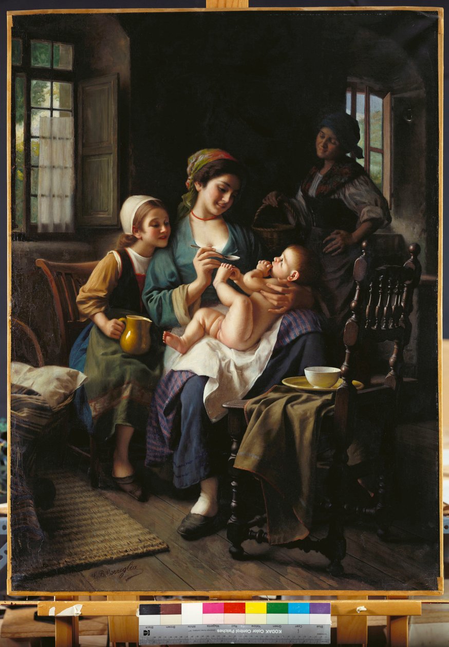 Måltid (olje på lerret) av Giovanni Battista Torriglia