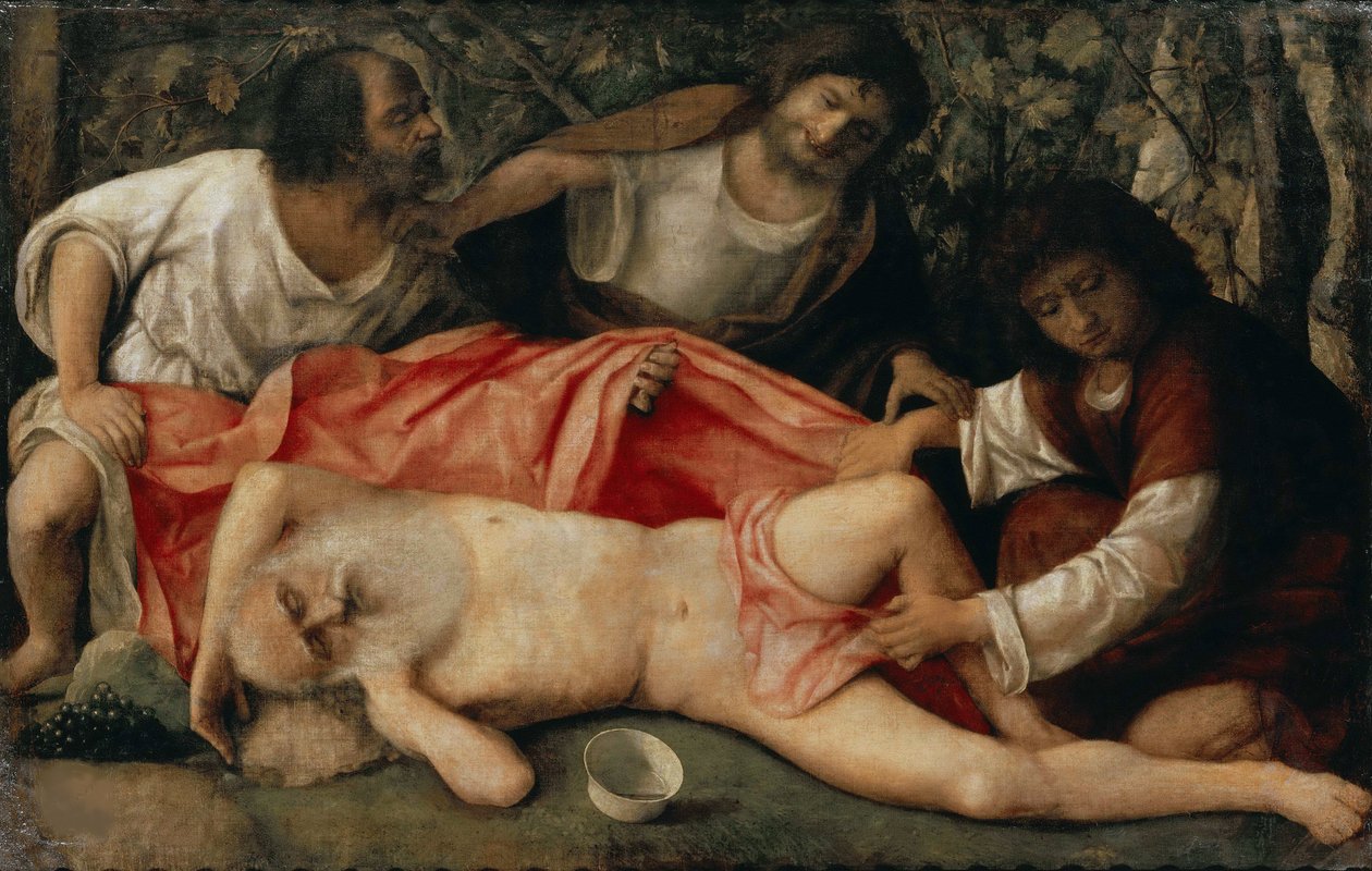 The Drunkenness Of Noah, ca 1515. av Giovanni Bellini