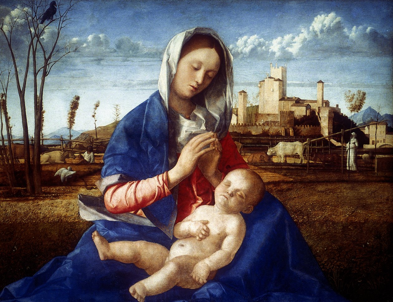 The Madonna of the Meadow, c1500 av Giovanni Bellini