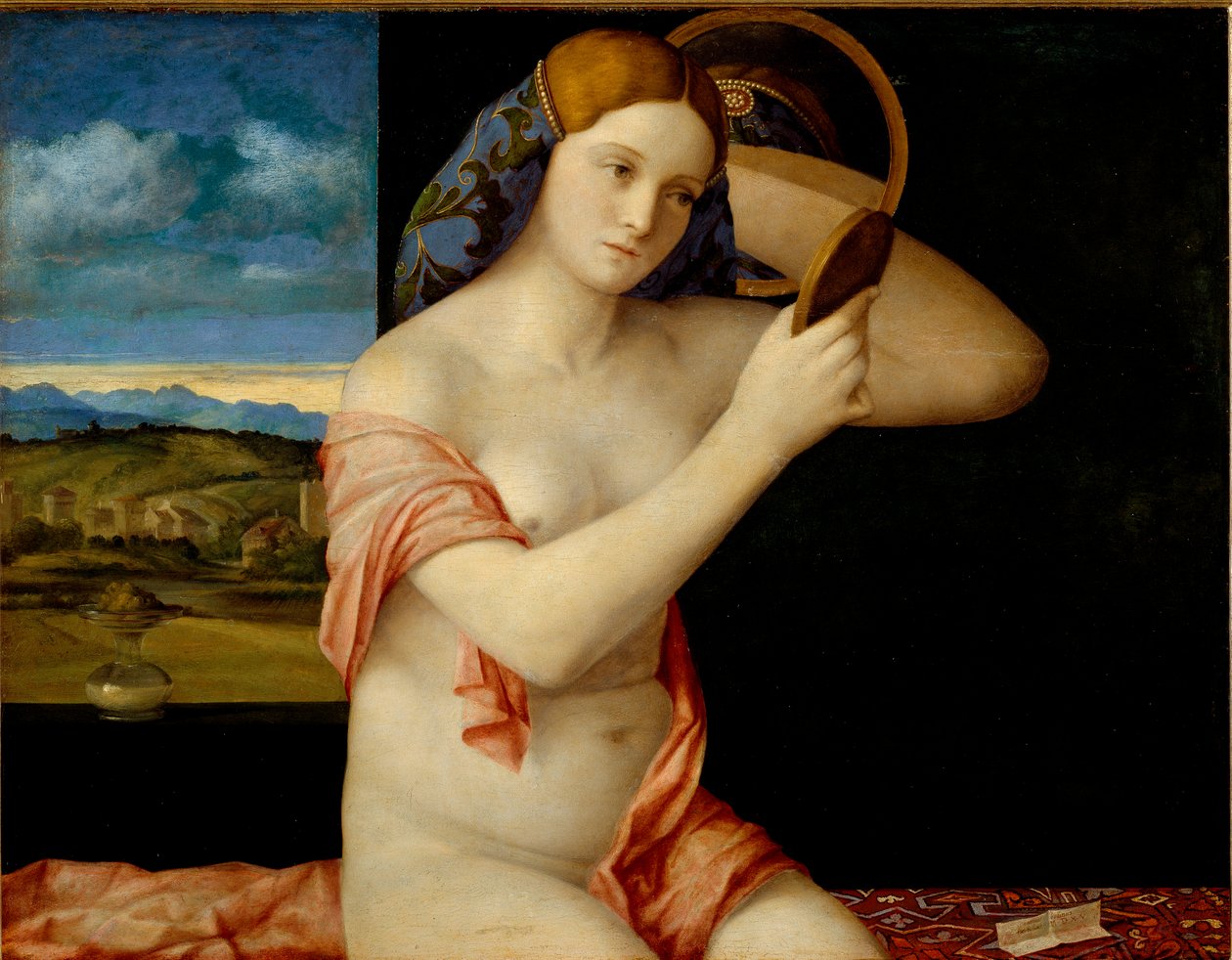 Ung kvinne i speilet av Giovanni Bellini