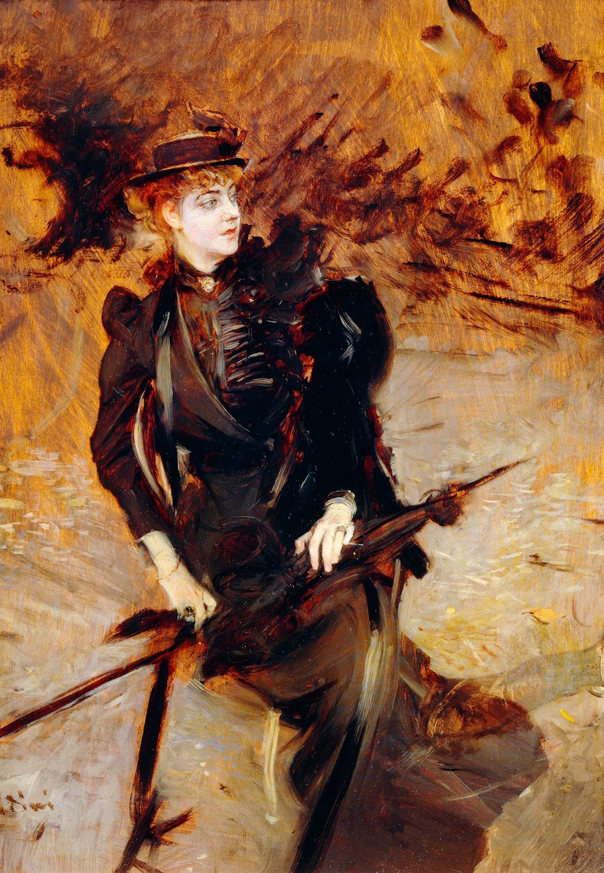 Kvinneportrett, av Giovanni Boldini (1842-1931) av Giovanni Boldini