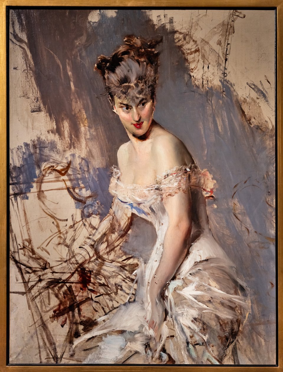 Portrett av skuespillerinnen Alice Regnault av Giovanni Boldini