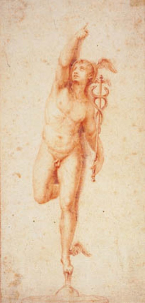 Medici Mercury etter Giambologna av Giovanni Domenico Campiglia