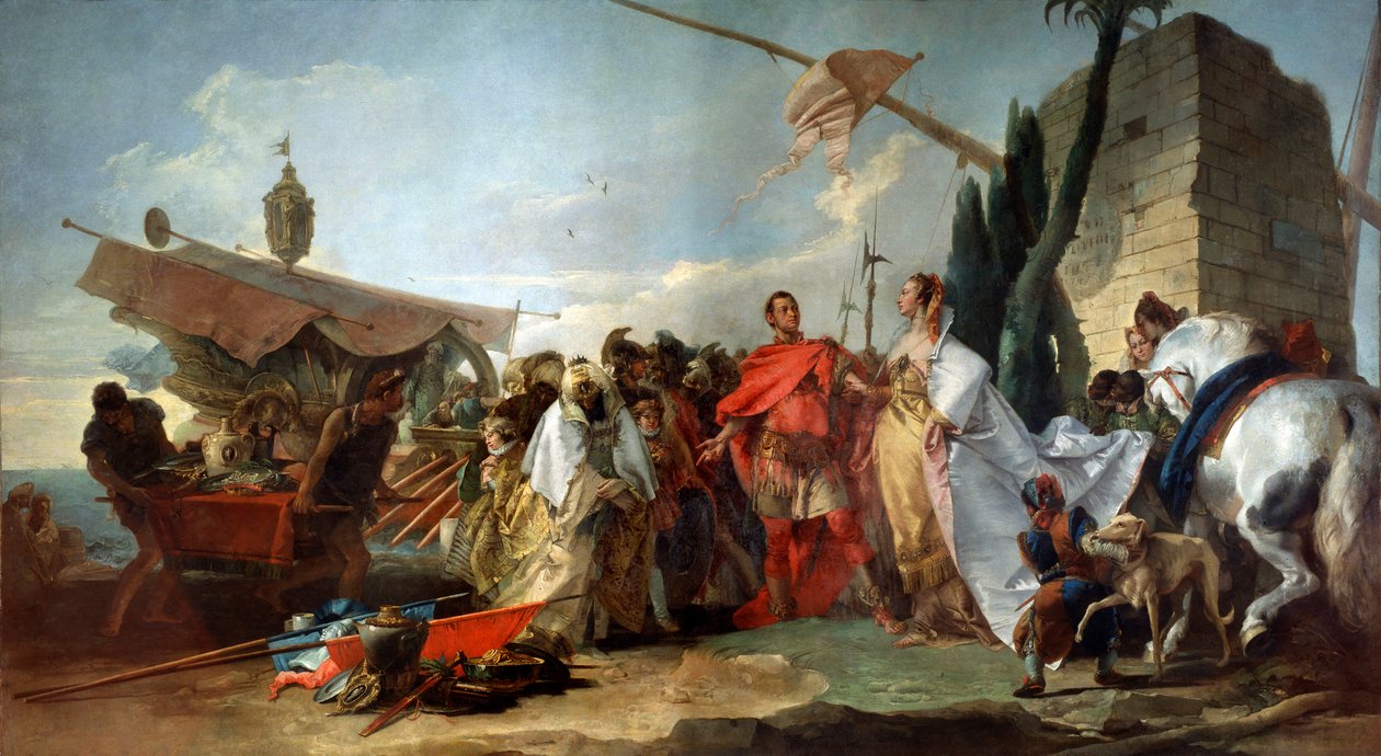 Cæsar møter Cleopatra, 1747. av Giovanni Domenico Tiepolo
