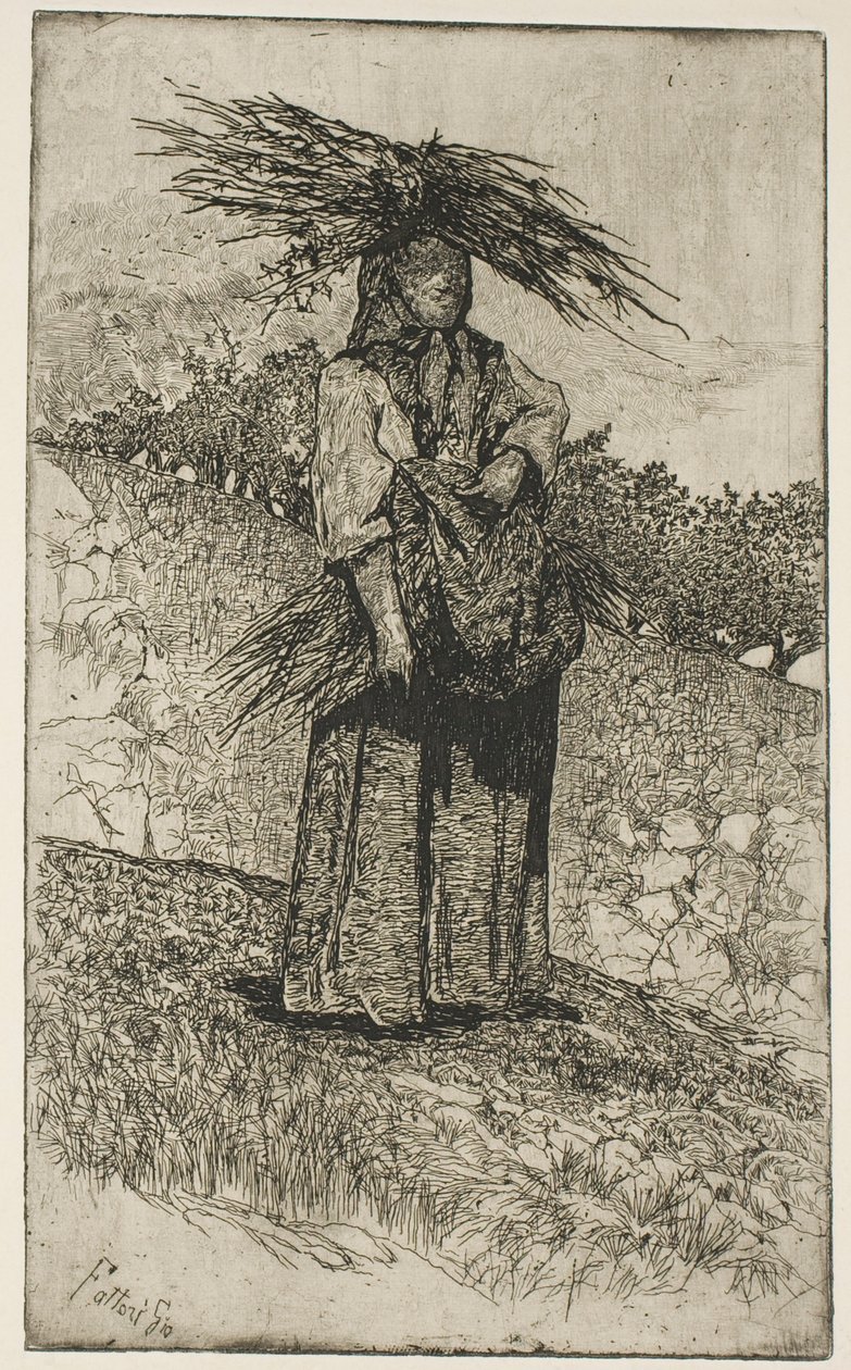 Boscaiola av Giovanni Fattori