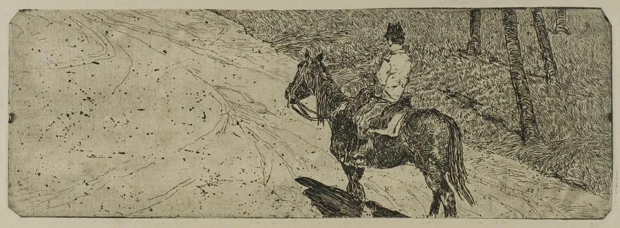 Kavalerisoldat av Giovanni Fattori