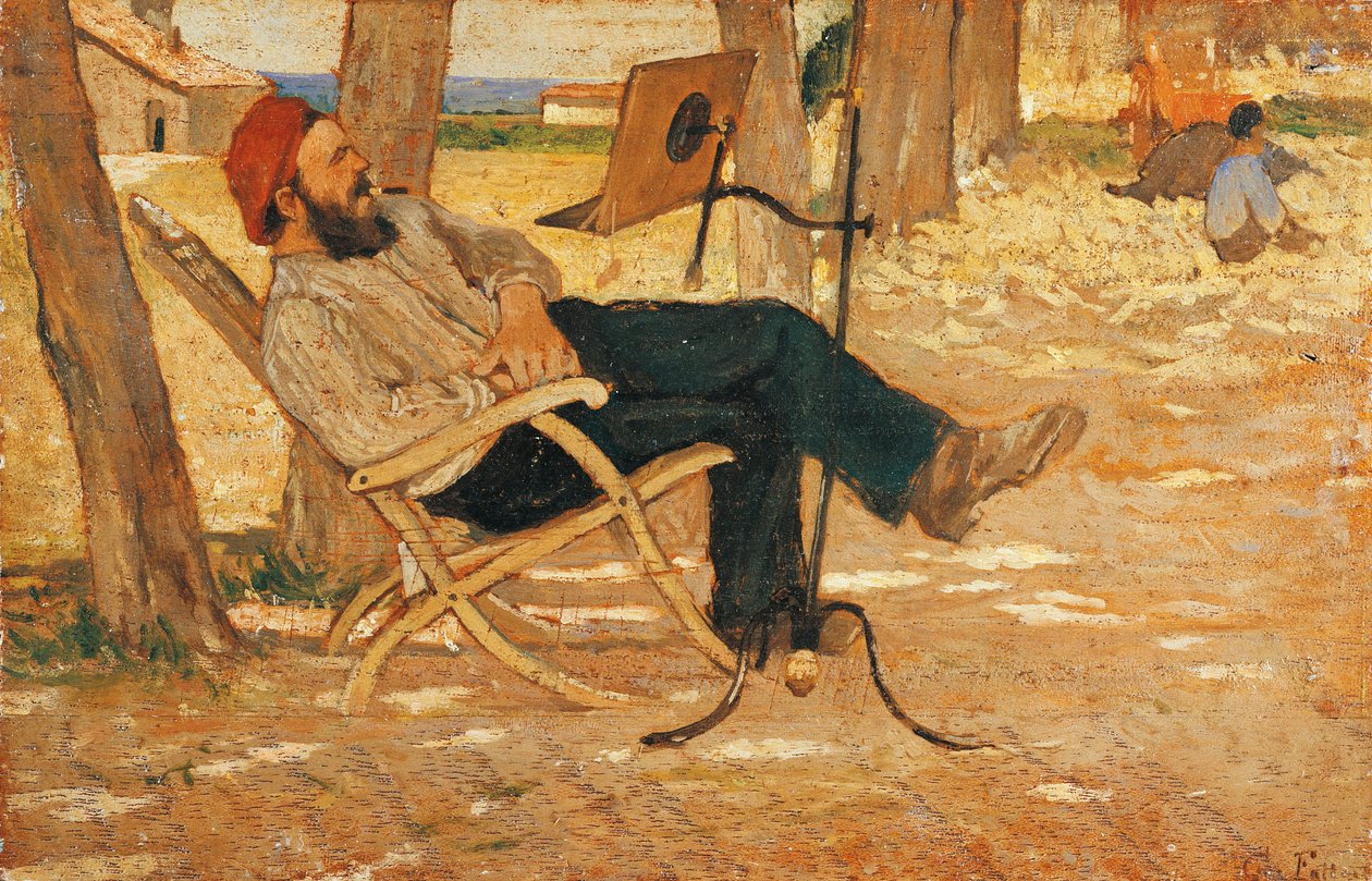 Diego Martelli i Castiglioncello av Giovanni Fattori