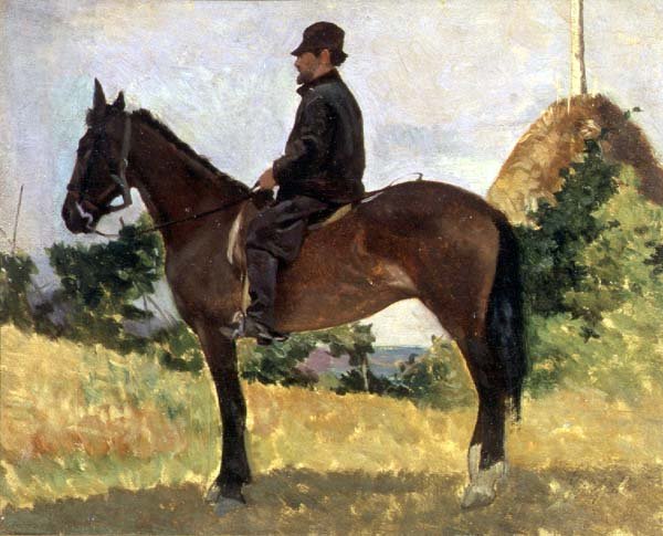 Diego Martelli reiste på hesteryggen av Giovanni Fattori