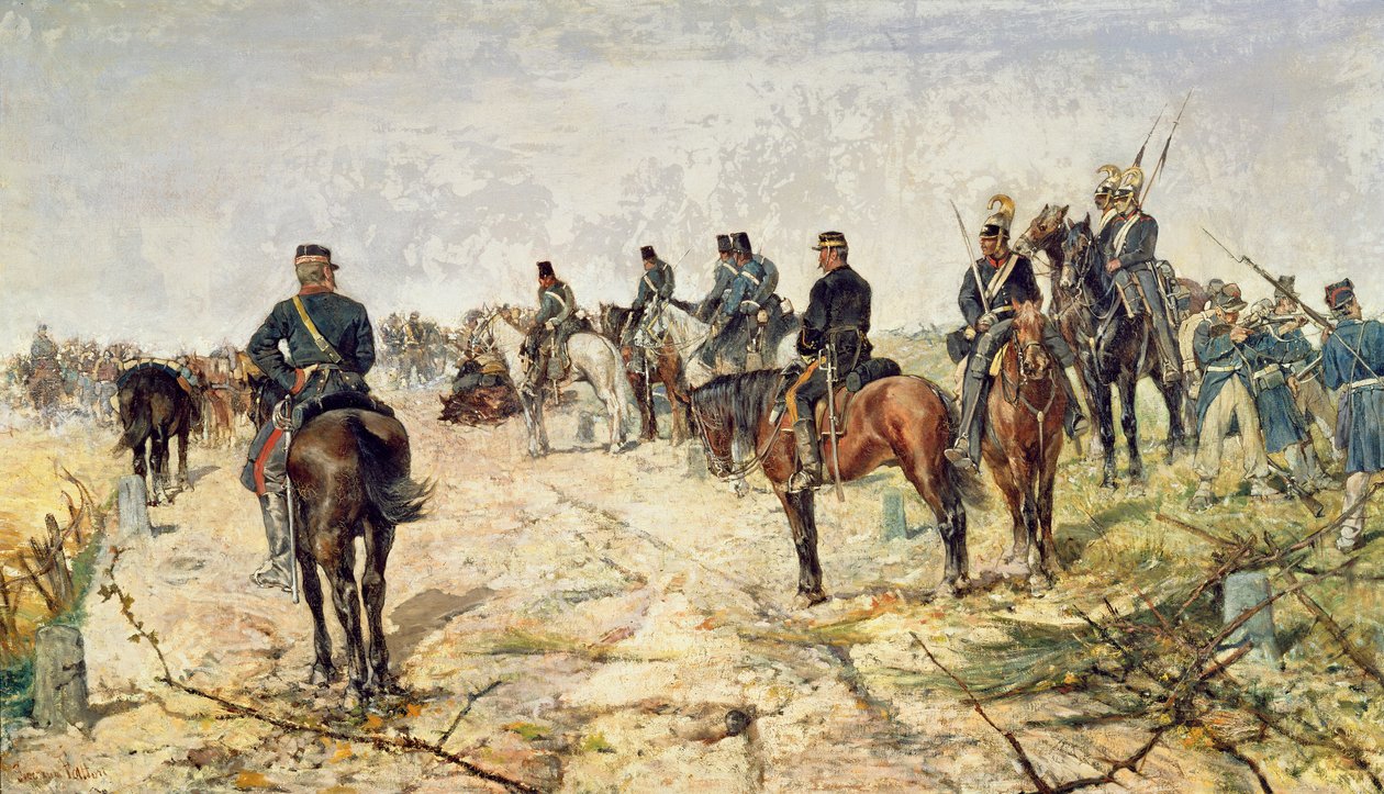 Slaglinjene, 1884 av Giovanni Fattori
