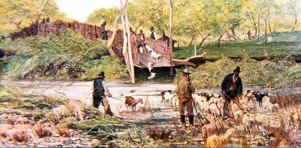 Sauen hopper av Giovanni Fattori