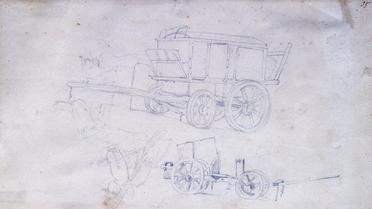 To vogner og to soldater av Giovanni Fattori