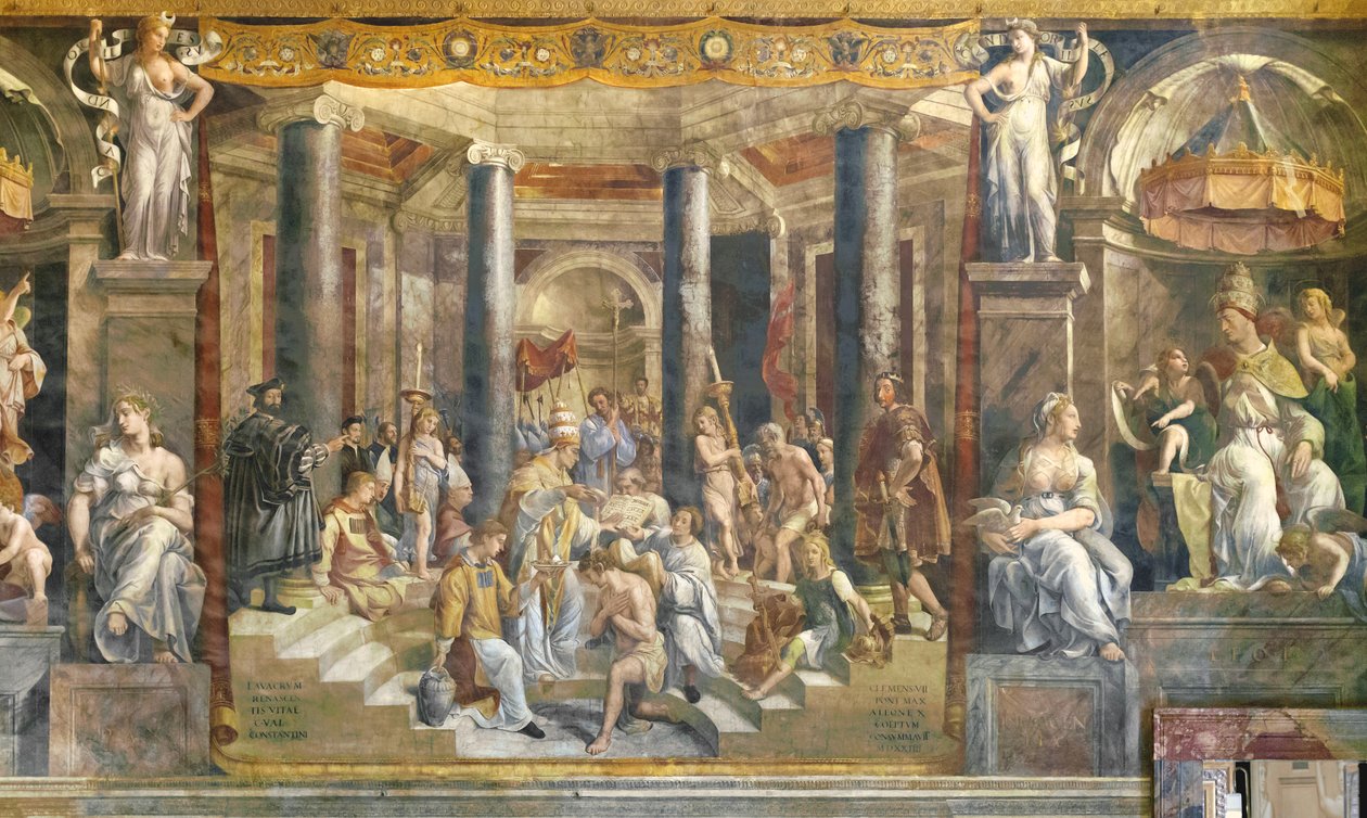 Dåpen til Konstantin av Giovanni Francesco (c.1488 1528) Penni