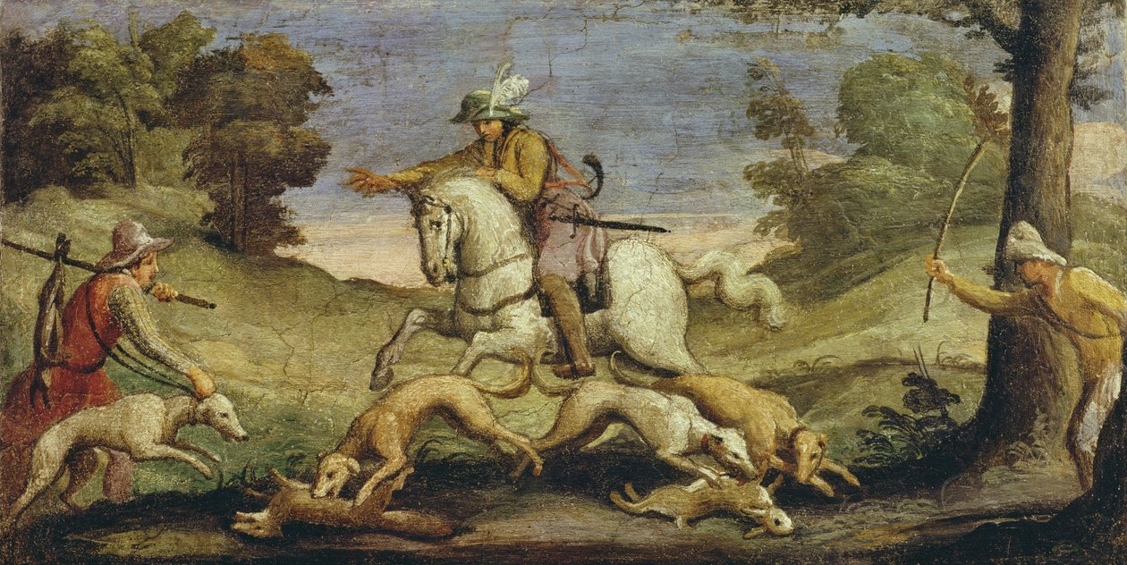 Harejakt, 1615 av Giovanni Francesco Barbieri