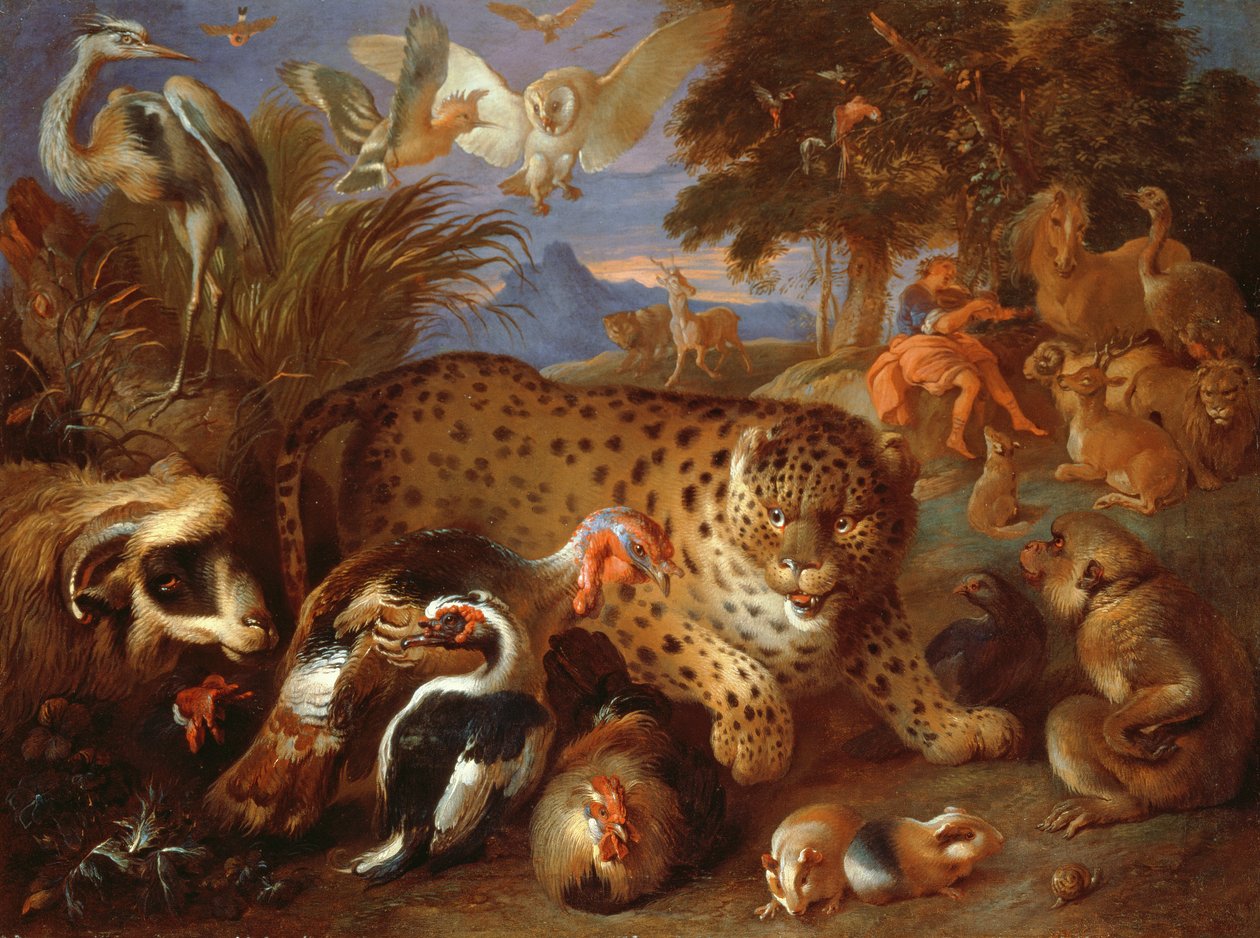 Orfeus sjarmerer dyrene av Giovanni Francesco Castiglione