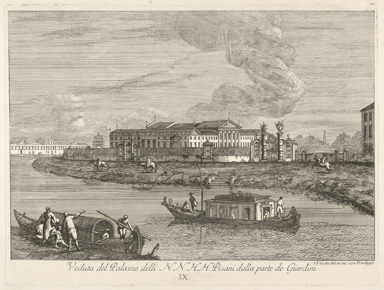 Utsikt over Villa Pisani, 1730-72. av Giovanni Francesco Costa
