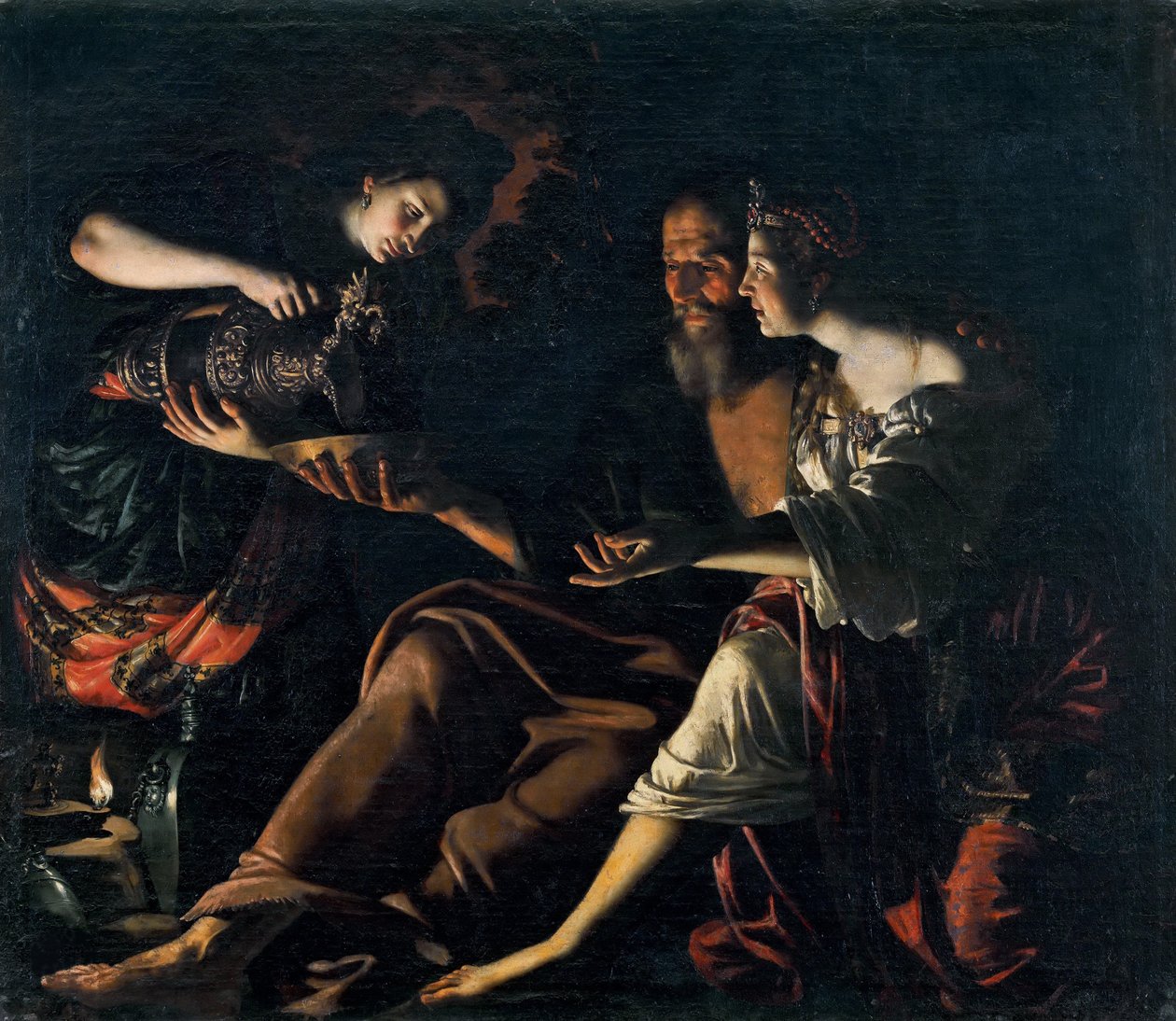 Lot og hans døtre, 1617. av Giovanni Francesco Guerrieri