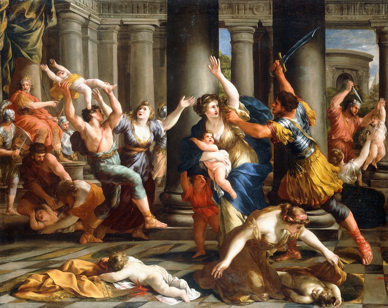 Massakren på de uskyldige, ca. 1631 av Giovanni Francesco Romanelli