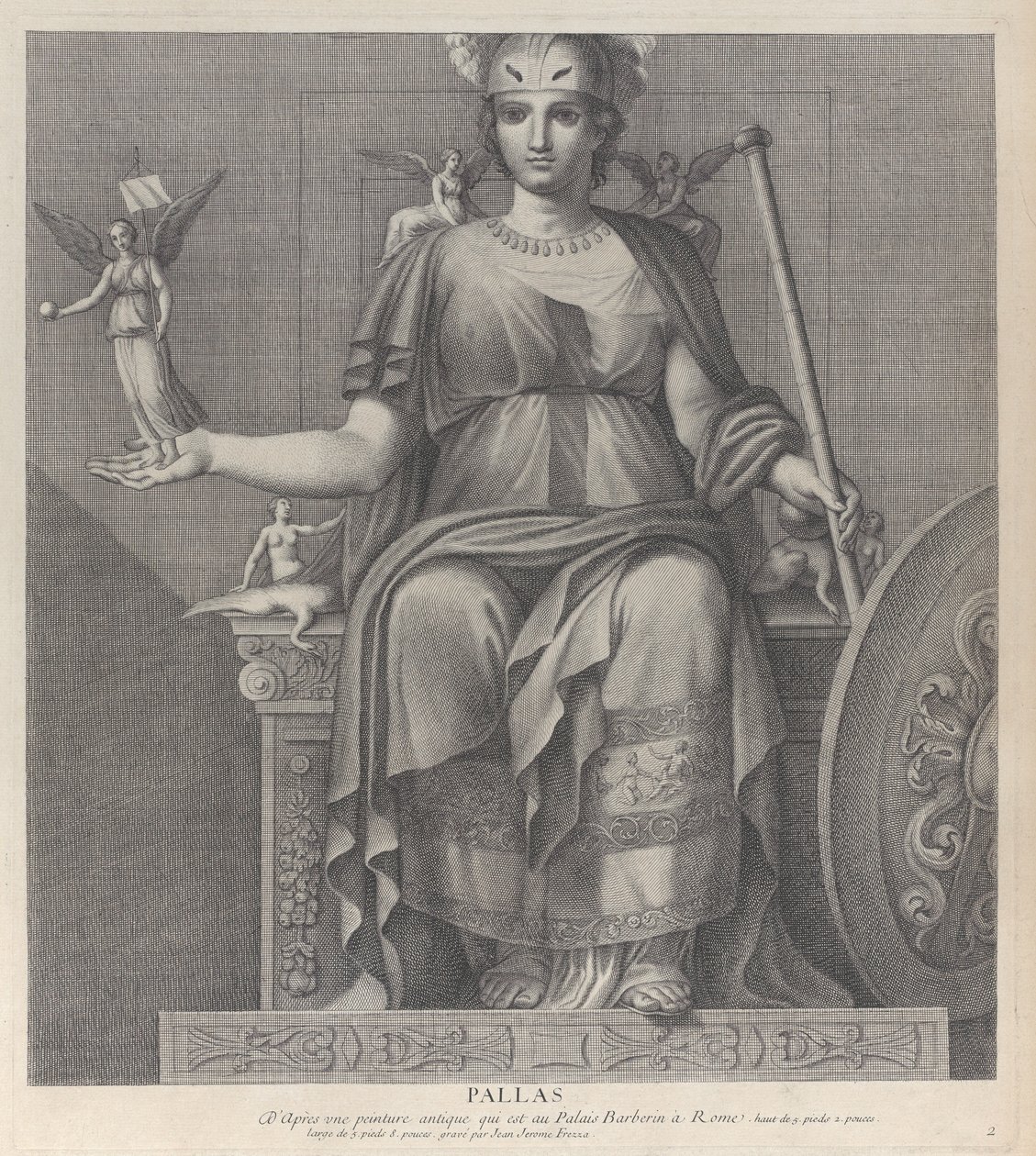 Pallas, 1680-1741. av Giovanni Girolamo Frezza