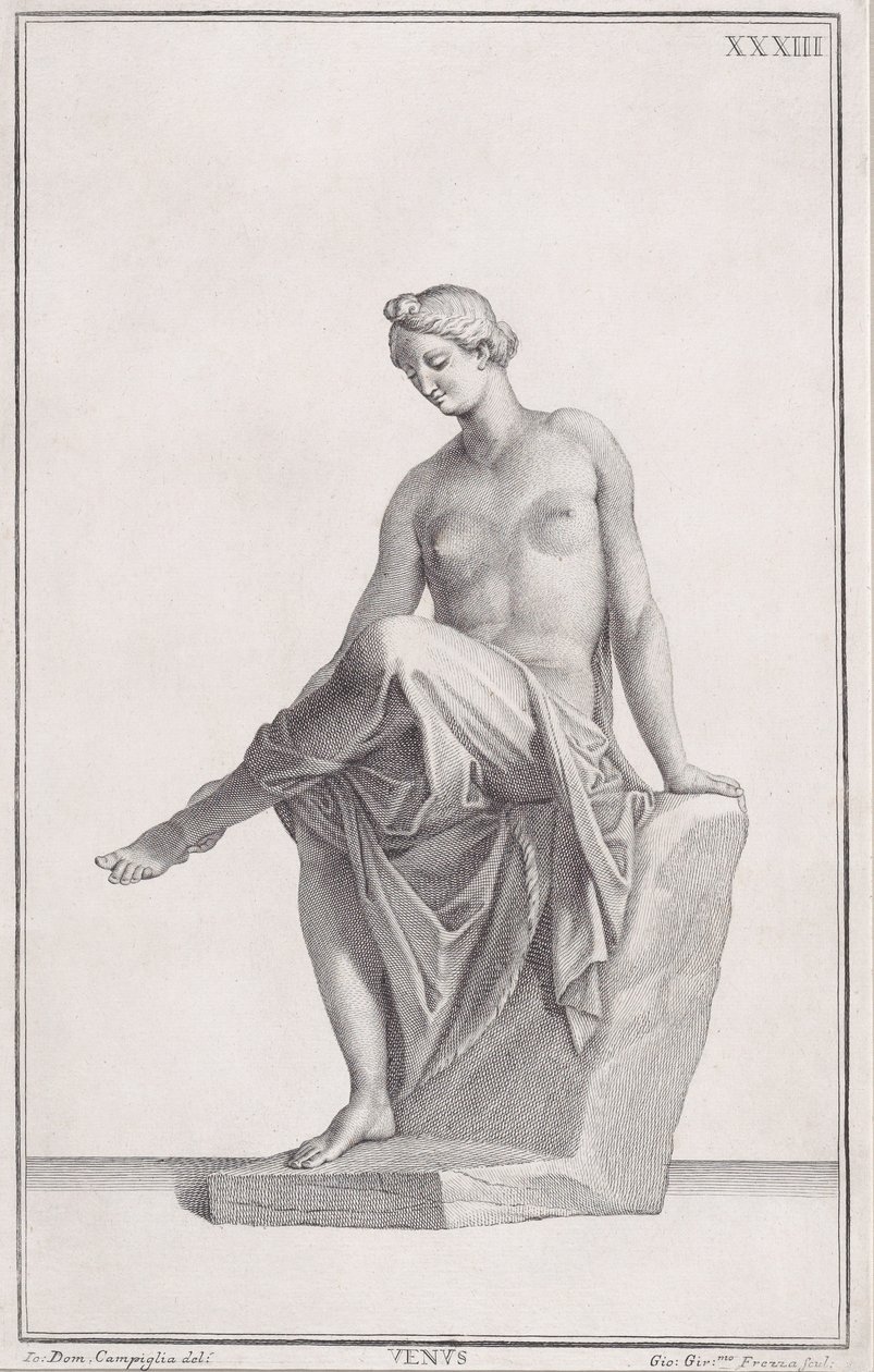 Statue av Venus, 1734. av Giovanni Girolamo Frezza