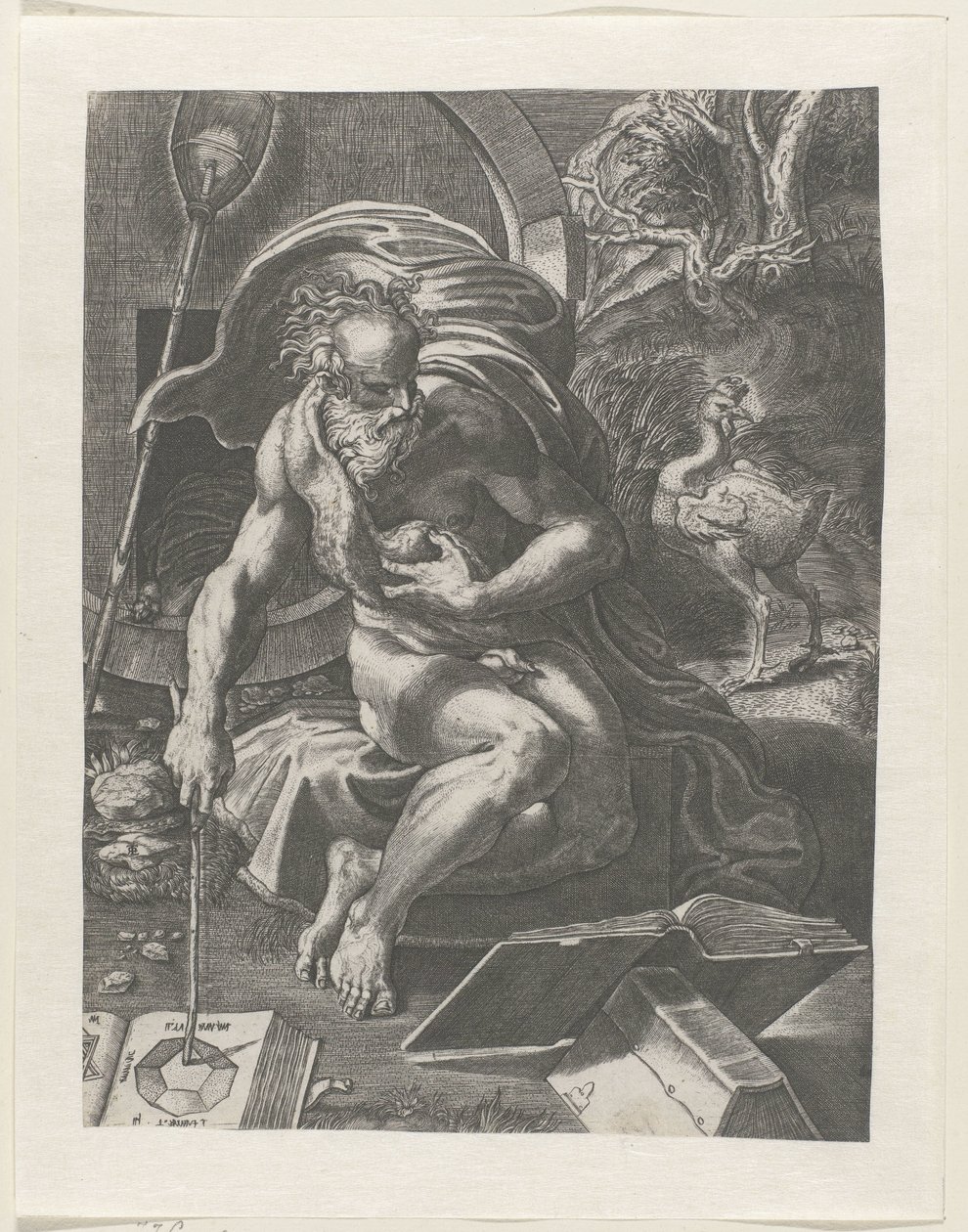 Diogenes av Giovanni Jacopo Caraglio (attributed to)