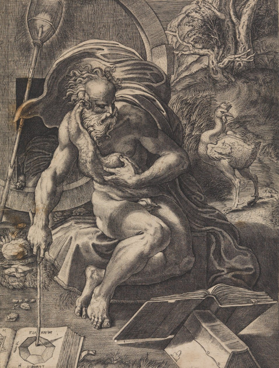 Diogenes, ca. 1527. av Giovanni Jacopo Caraglio