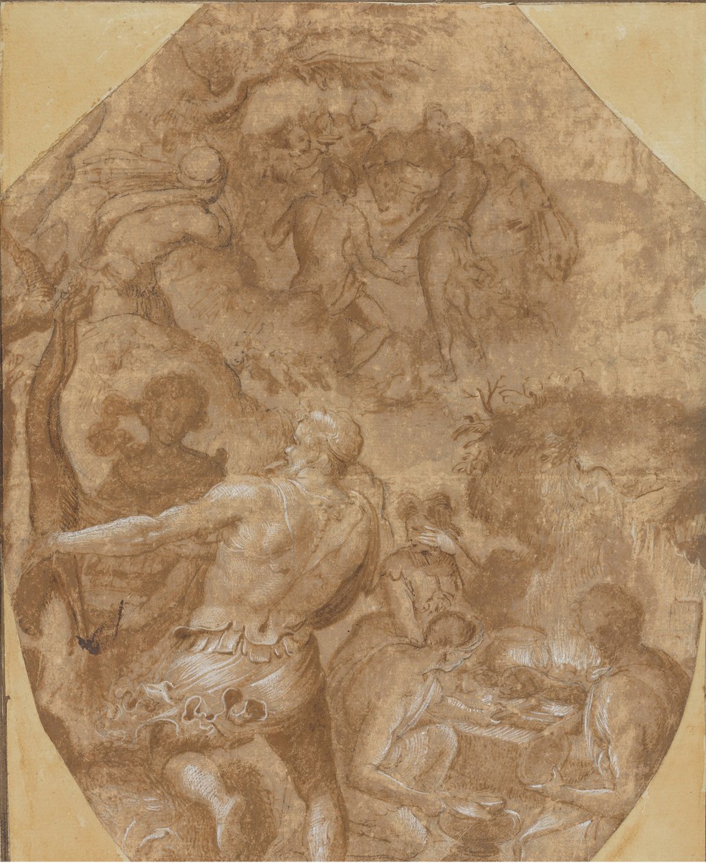 Oppdagelsen av glass, ca. 1570-72. av Giovanni Maria Butteri