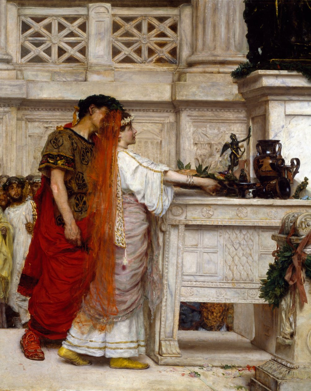 Ekteskapsforslag, av Giovanni Muzzioli (1854-1894), Detalj av Giovanni Muzzioli