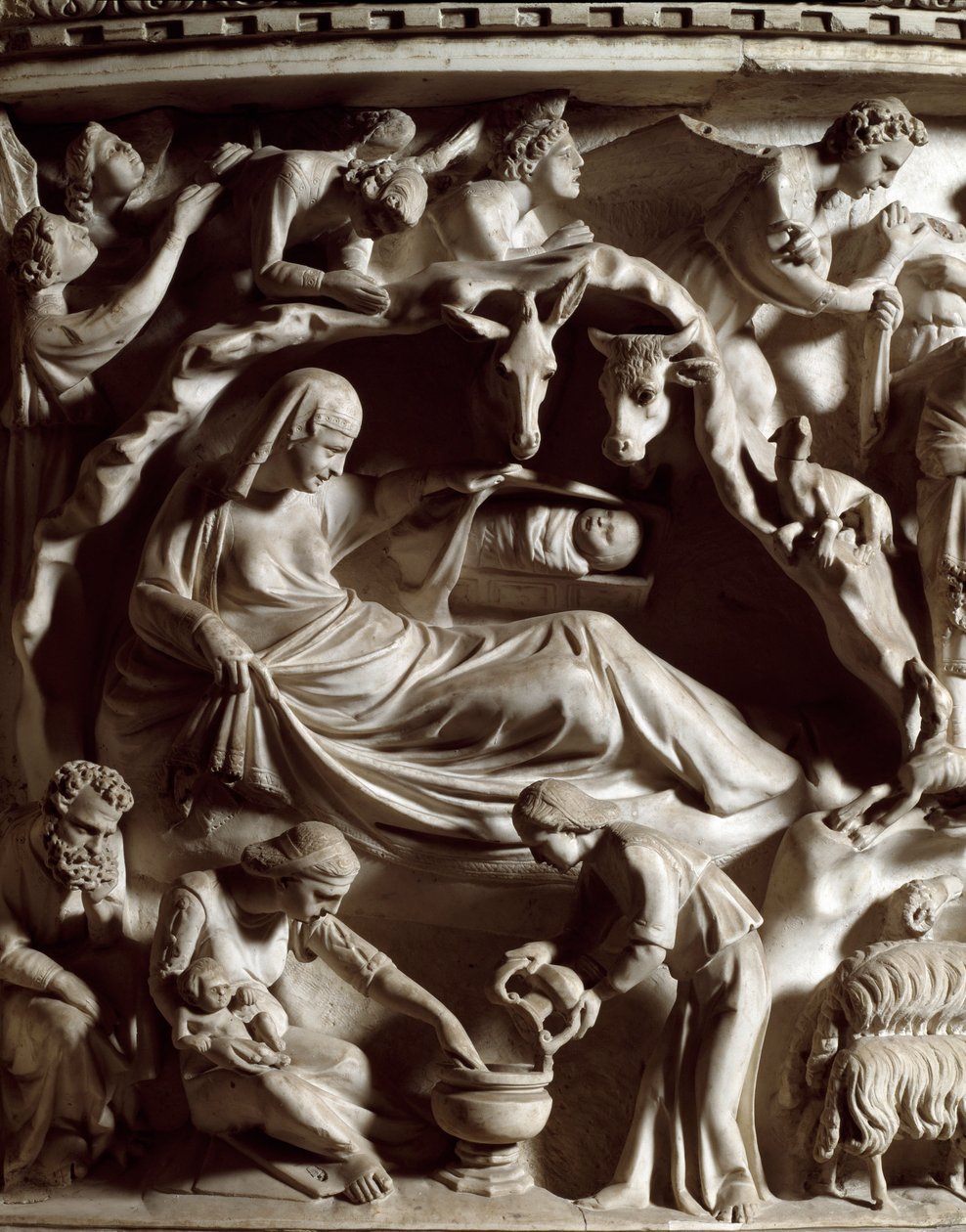 Fødsel, detalj av Giovanni Pisano