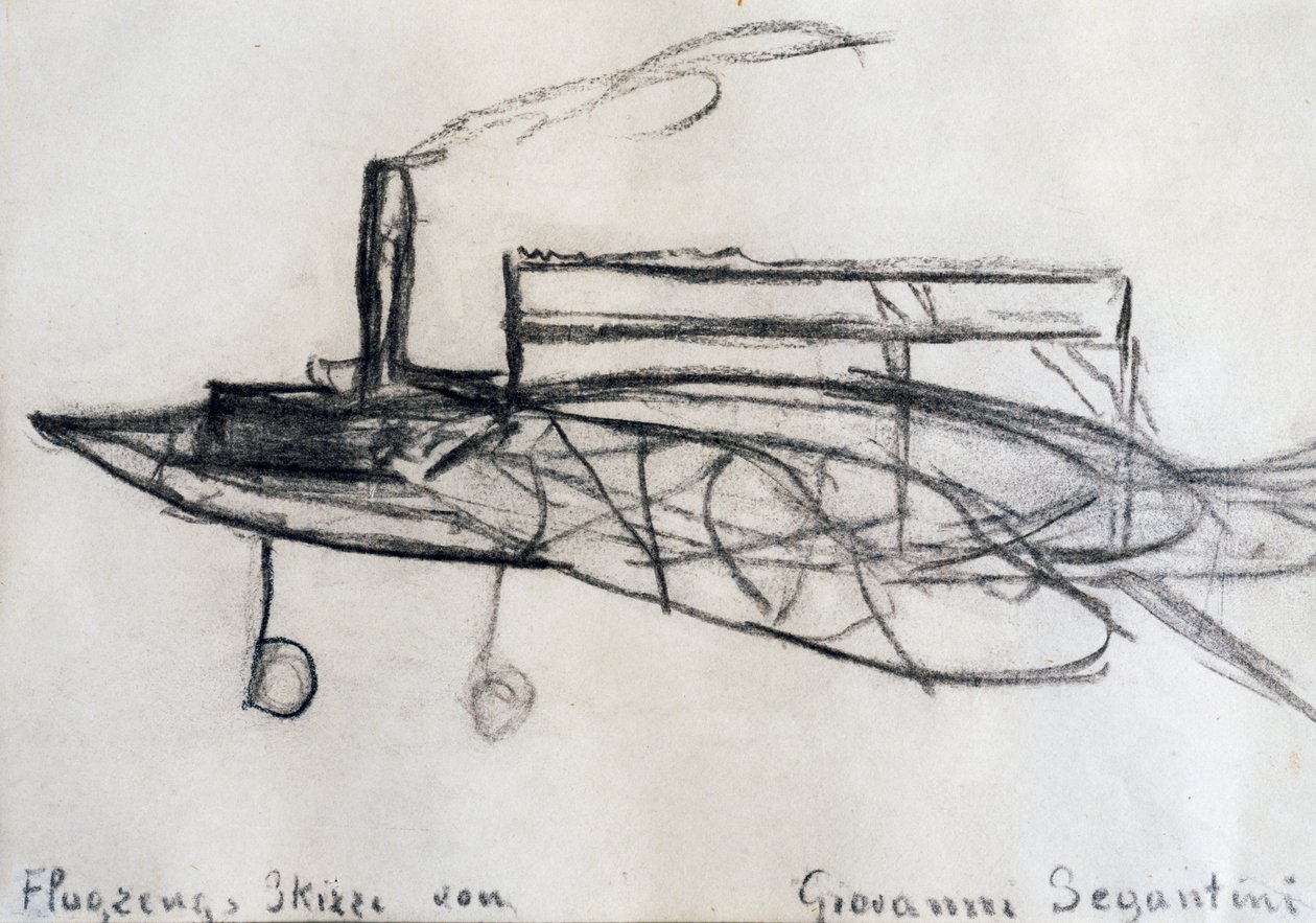 Flyskisse av Giovanni Segantini