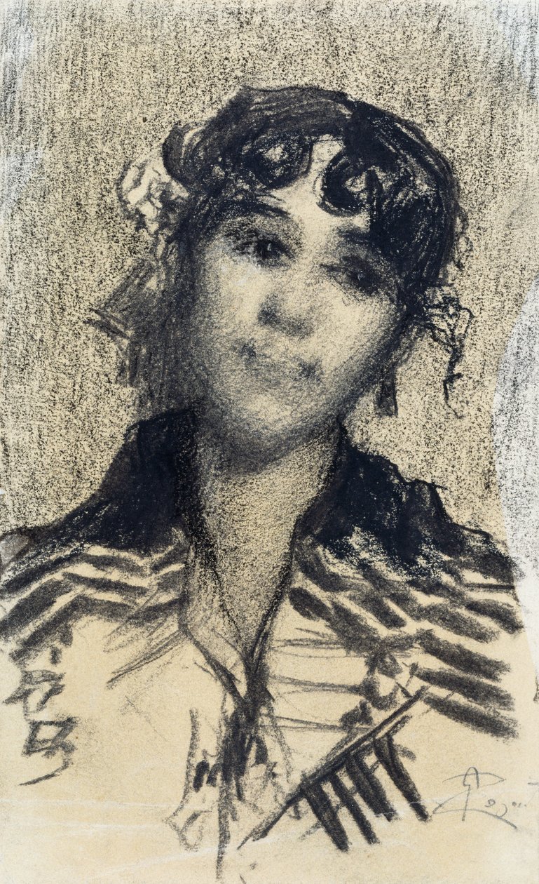 Hodet til kvinnen av Giovanni Segantini